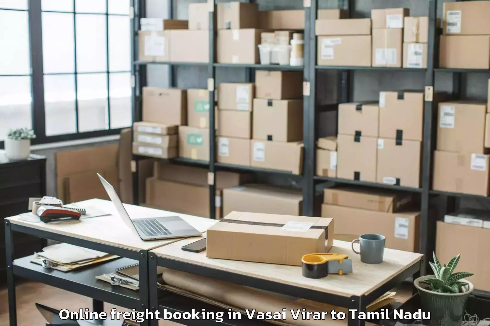 Quality Vasai Virar to Omalur Online Freight Booking